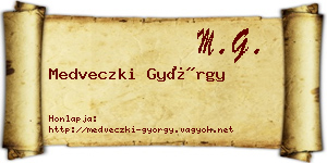 Medveczki György névjegykártya