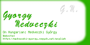 gyorgy medveczki business card